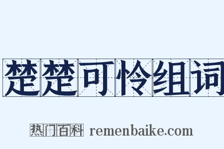楚楚可怜组词是什么意思的图片